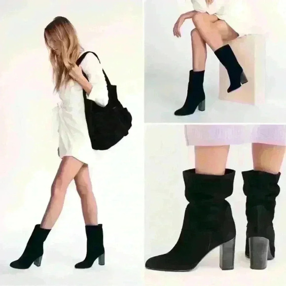 Free People Dakota Suede Heel Boots. - Picture 2 of 9